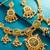 elephant motif statement pendant necklace set with earrings