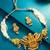 goddess lakshmi temple pearl strand necklace set with earrings