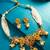 medallion motif pearl strand necklace set with earrings
