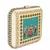 Royal Courtesan Miniature Art Clutch Bag with Gold Embellishment