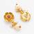 medallion motif pearl strand necklace set with earrings