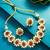 teardrop stone pearl cluster necklace set with earrings