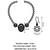 teardrop stone pearl cluster necklace set with earrings