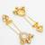 wedding special turquoise enamel kundan chandelier drop earrings with pearl ghungroo