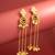 presents kundan maroon stone chain tassel drop earrings