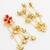 kundan pink floral chain tassel drop earrings with ghungroo for party wear