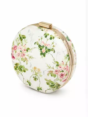 Jaipur Elephant Hand-Embroidered Round Clutch 4