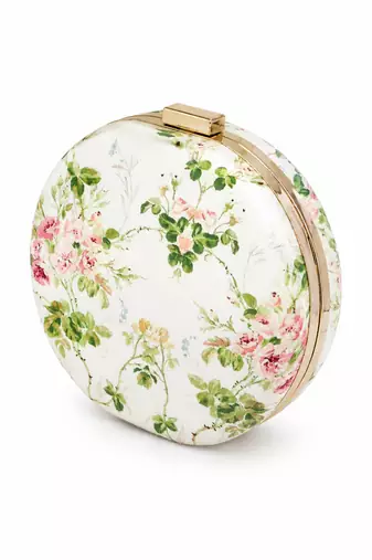 Jaipur Elephant Hand-Embroidered Round Clutch