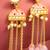 kundan pink meenakari dangle earrings with chain tassels