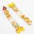 long kundan chandelier earrings with yellow bead tassels