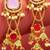 wedding wear kundan purple stone chandelier earrings with multicolor jhumki drops