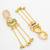 presents kundan peach stone chandbali style earrings with ghungroo tassels