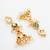 presents kundan navy enamel tiered chandelier earrings with peach bead drops