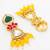 green and yellow ad floral drop earrings with beaded tassels