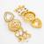 clear stone ad floral motif chandelier earrings with pearl drops