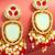 mint and red ad statement drop earrings with beaded fringe