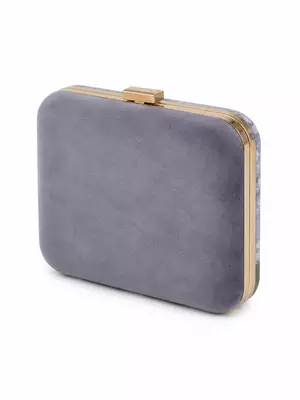 Indian Queen Portrait Embellished Clutch Bag with Gold Tassel 4