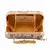 Ivory Floral Print Jewel Clutch Bag with Pearl Tassel