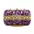 Purple Amethyst Print Slide-In Clutch Bag with Embellished Detail