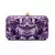 Purple Amethyst Print Slide-In Clutch Bag with Embellished Detail