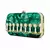 Green Jade Print Clutch Bag with Pearl Tassel Embellishment