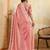 Tissue silk saree with multicolor floral embroidered border & matching blouse