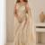 Embroidered saree with scalloped cutwork border & matching blouse