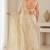 Embroidered saree with scalloped cutwork border & matching blouse