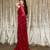 gorgette red sequence work saree