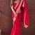 silk blend red sequence work saree