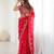 chiffon red sequence work saree