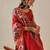 Festive Wear Gala Concept Red Patola Saree with Pallu & Tassels