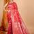 Red Woven Design Zari Banarasi Saree With Unstitched blouse