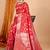 Red Woven Design Zari Banarasi Saree With Unstitched blouse