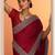 Red Embellished Saree With Unstitched Blouse Piece