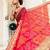 Red Bandhani Printed Saree With Unstitched Blouse Piece