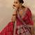 Red Bandhani Printed Saree With Unstitched Blouse Piece