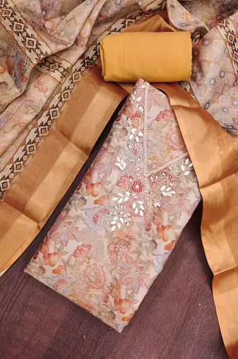 rust summer linen cotton ethnic salwar kameez