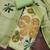 green ethnic graceful shimmer linen cotton suit for girls