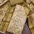olive ethnic graceful shimmer linen cotton suit for girls