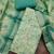 blue ethnic graceful shimmer linen cotton suit for girls