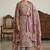 mauve ethnic graceful shimmer linen cotton suit for girls