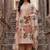 peach ethnic graceful shimmer linen cotton suit for girls
