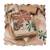peach ethnic graceful shimmer linen cotton suit for girls
