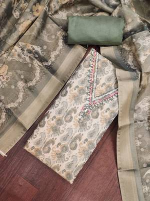 grey summer linen cotton ethnic salwar kameez 3
