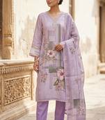 purple summer linen cotton ethnic salwar kameez