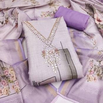 purple summer linen cotton ethnic salwar kameez 2