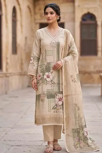 peach summer linen cotton ethnic salwar kameez