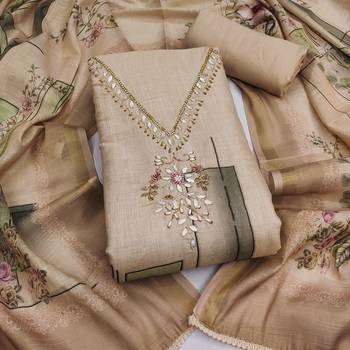 peach summer linen cotton ethnic salwar kameez 2