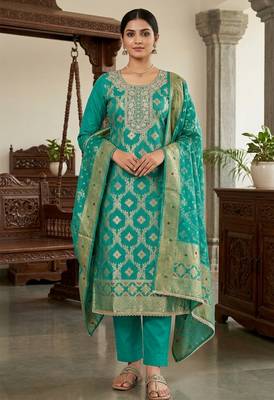 rama banarasi cotton ethnic partywear suit for girls 1